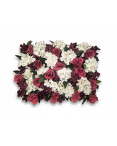 Crimson Romance Artificial Flower Wall Panel